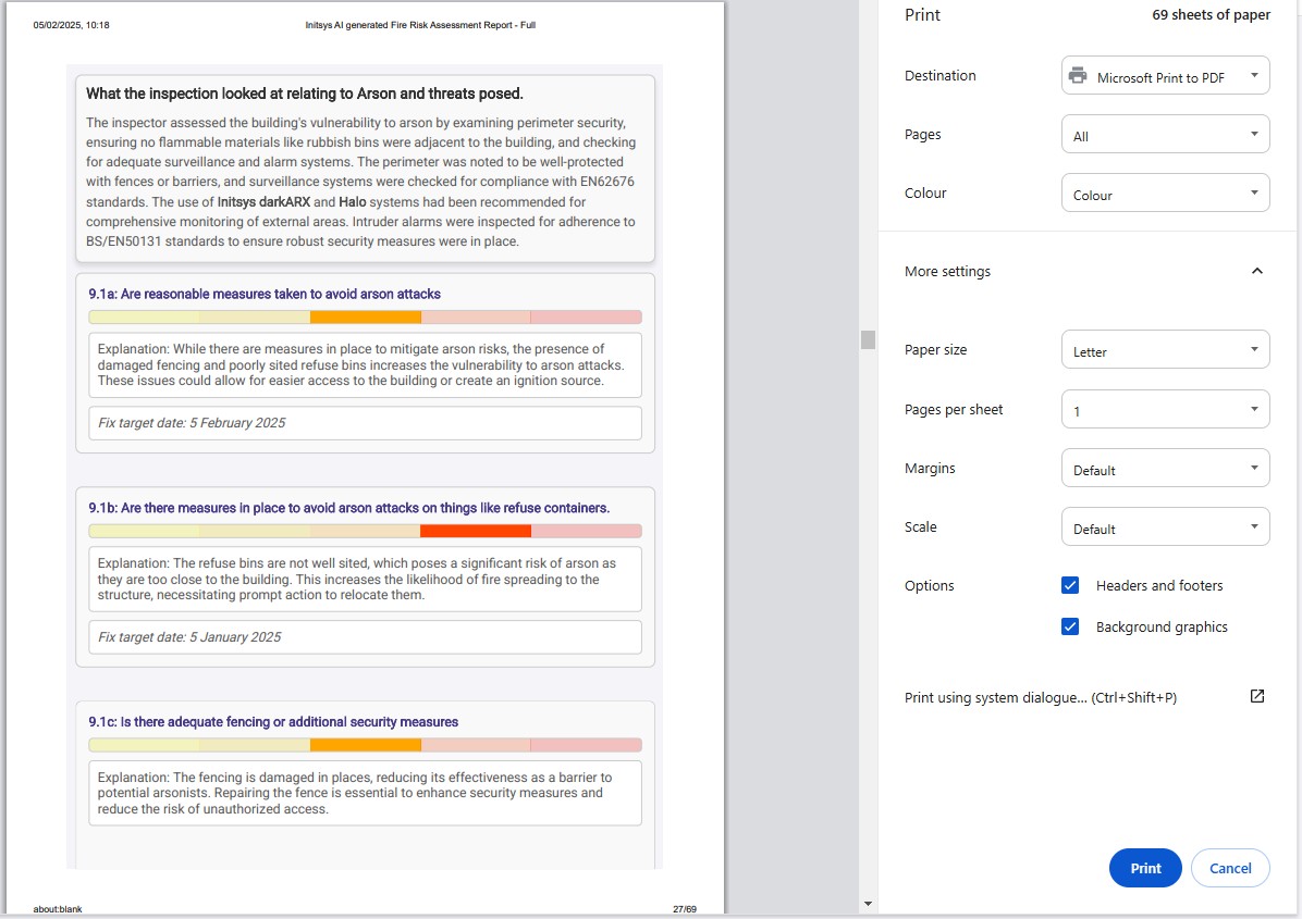 Risk Assessments Screenshot